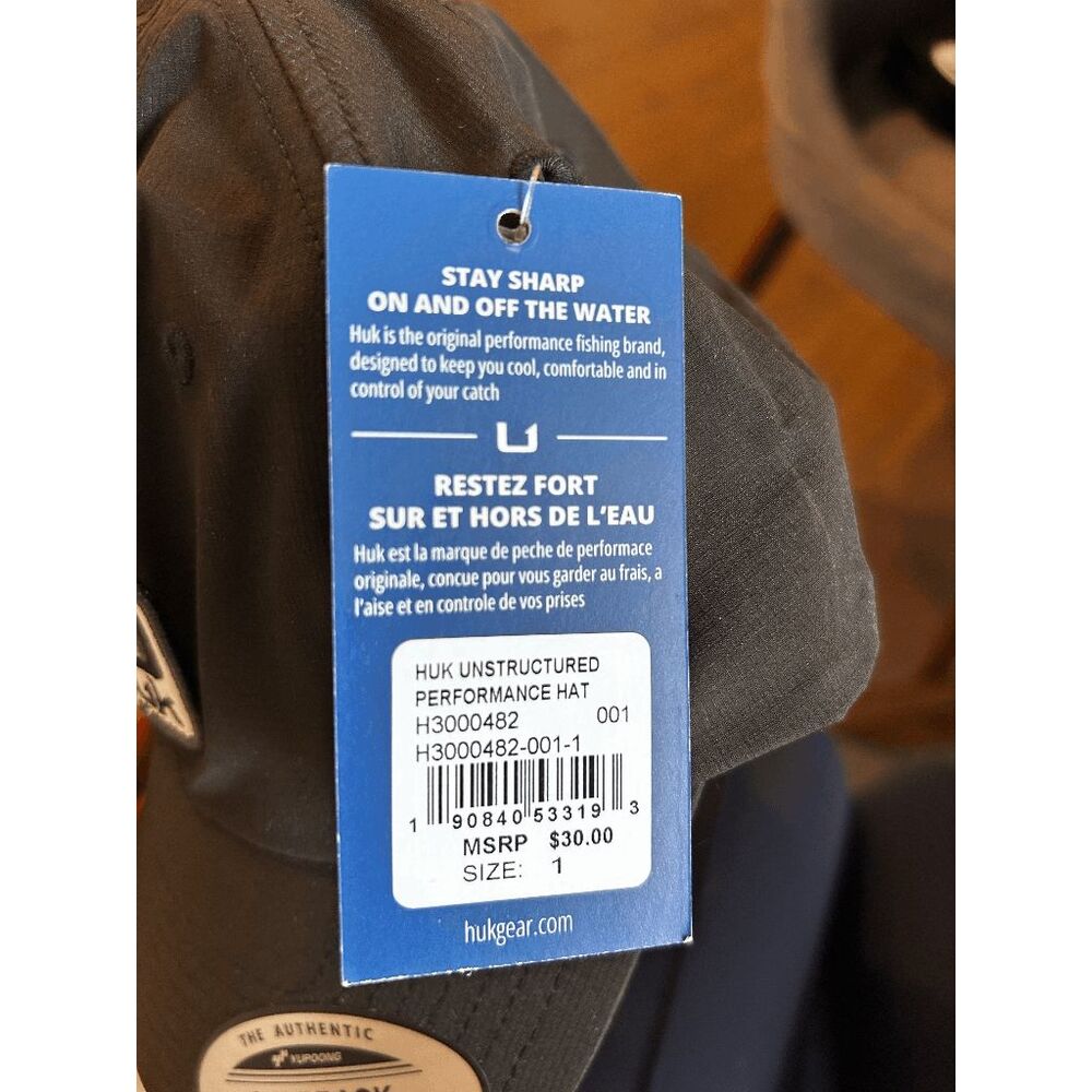 Huk Unstructured Performance Adjustable Hat - Black - One Size - Picture 6 of 6